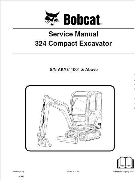 bobcat 324 mini excavator parts manual|bobcat 324 specifications.